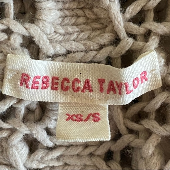 Rebecca Taylor Womens Cotton Wool Sleeveless Buttoned Sweater Vest Beige XS / S - Picture 7 of 11